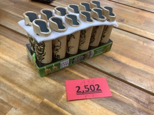 Set of 12 Wooden Lighter Cases - Lot 2502