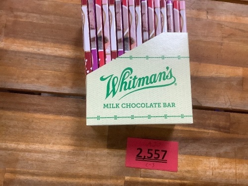 box of whitman's milk chocolate bars - Lot 2557