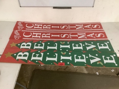 4 Christmas Signs - Lot 2595