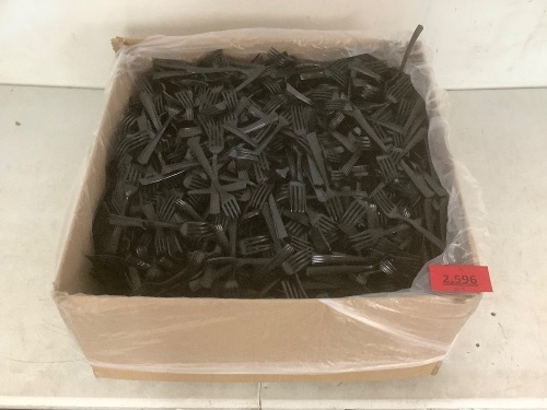 Box of 2000 Plastic Forks - Lot 2596