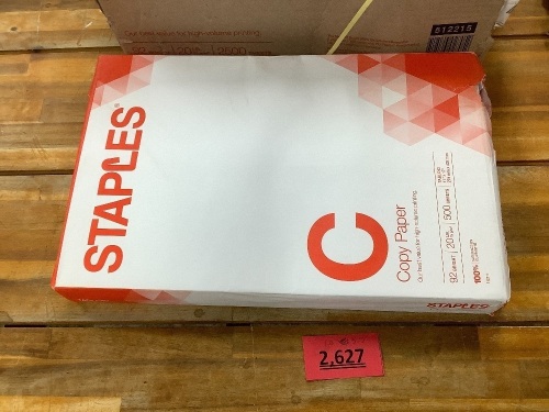 Box of 2500 Sheets of Staples Printing Paper - Lot 2627