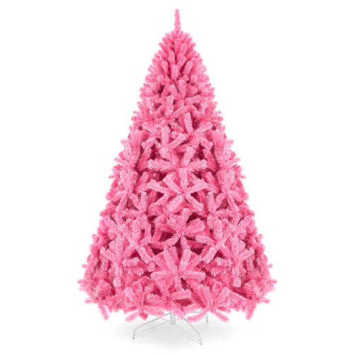 6ft Pink Artificial Fir Christmas Tree w/ Foldable Stand - Lot 2646