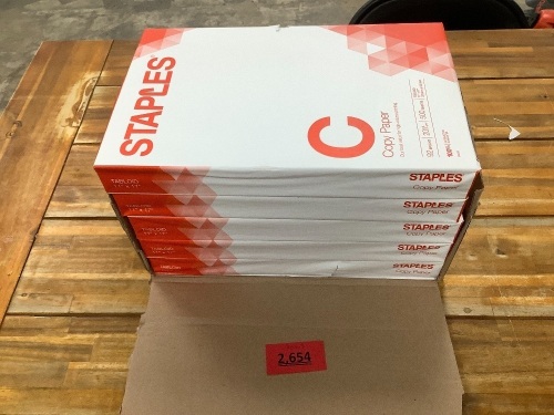 Box of 2500 Sheets of Staples Copy Paper - Lot 2654