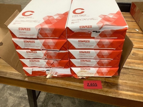 Box of 5000 Sheets of Staples Copy Paper - Lot 2655