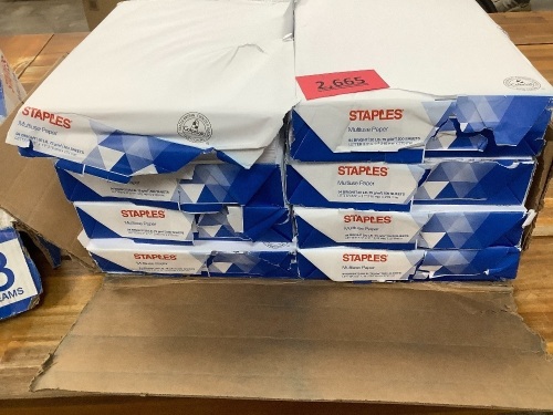 Box of 4000 Sheets of Staples Copy Paper - Lot 2665