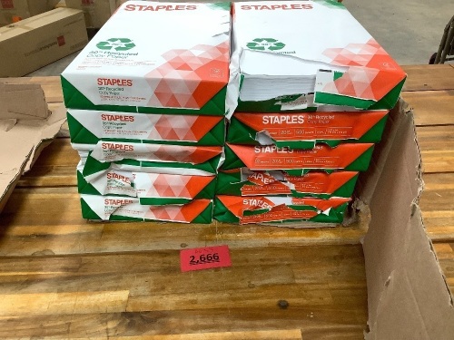 Box of 5000 Sheets of Staples Copy Paper - Lot 2666