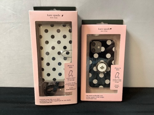 Kate Spade iPhone 12 Mini Wrap Folio Case & Flexible Case - Lot 167