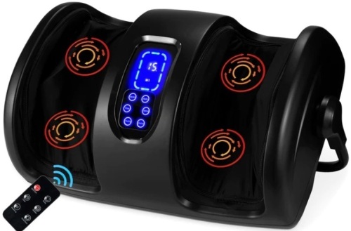 Reflexology Shiatsu Foot Massager w/ High-Intensity Rollers, Remote Control - Lot 544