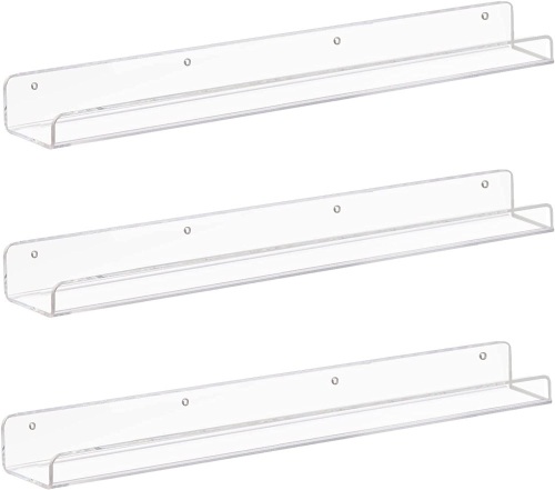 Clear Acrylic Shelves 24 inches, Set of 3 - Lot 556