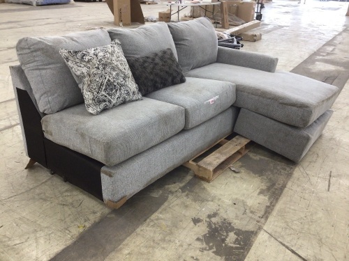 Sofa w/ Chaise, Part of a Sectional, Dirty - Lot 239