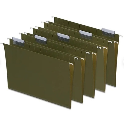 Staples Hanging File Folder, 5-Tab, Letter Size, 50/Box - Lot 519