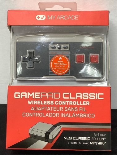 My Arcade GamePad Classic Wireless Controller for NES Classic or Wii - Lot 364