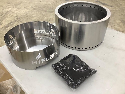 Hi Flame 17 inch Smokeless Stainless Steel Outdoor Firepit - Lot 11