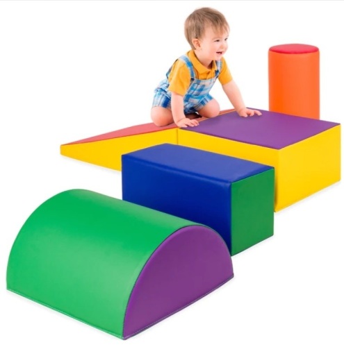 5-Piece Kids Climb & Crawl Soft Foam Shapes Structure Playset - Lot 504
