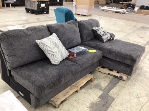 Ashley Furniture Armless Loveseat, Missing 1 Piece - Lot 475