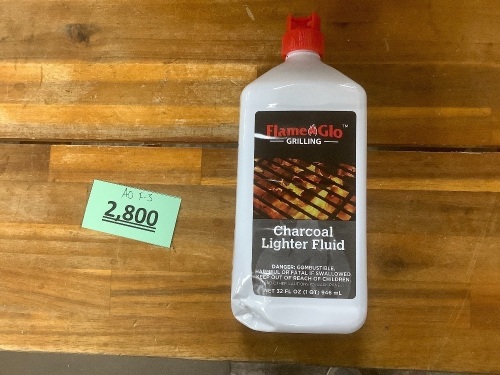 Box of 12 Bottles of FlameGlo Charcoal Lighter Fluid - Lot 2800