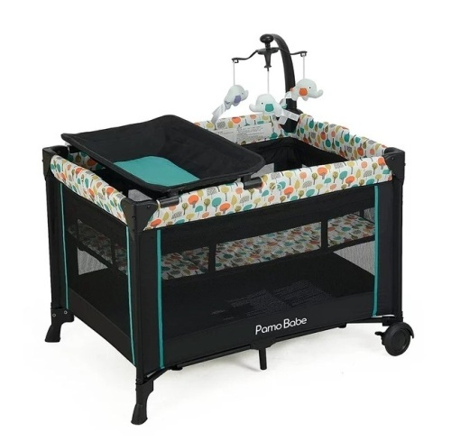 Pamo Babe Portable Playard with Mattress, Changing Table and Toy Mobile - Lot 173