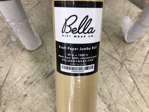 Bella Kraft Paper Jumbo Roll, 30" x 1200" - Lot 359