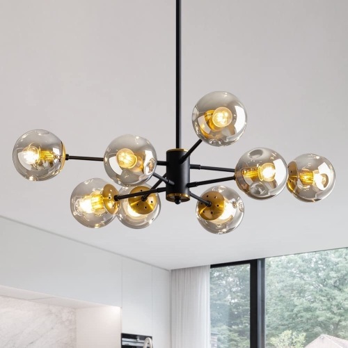 Sputnik Chandelier Pendant Light with Glass Globes - Lot 395