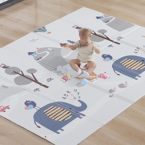 Calody Baby Play Mat, Portable & Waterproof, Non Toxic Soft Foam, (79 x 59 x 0.4 in) - Lot 631