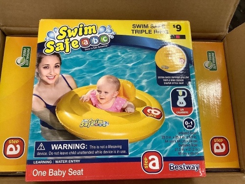 Box of 6 Swim Safe Triple Ring Baby Floats - Lot 120