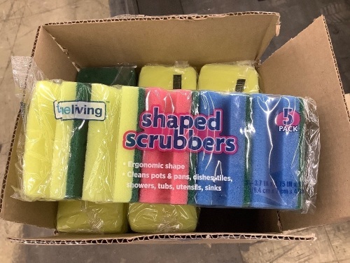 Case of 6 - 5pk True Living Shaped Scrubbers - Lot 610