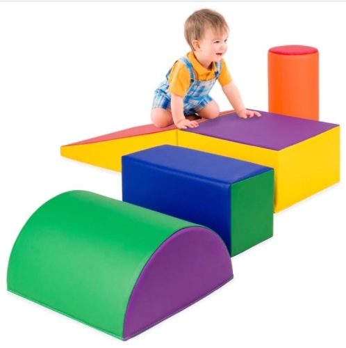 5-Piece Kids Climb & Crawl Soft Foam Shapes Structure Playset - Lot 296
