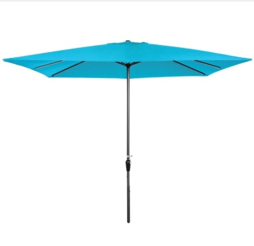 Rectangular Patio Umbrella w/ Easy Crank, UV-Resistant Fabric - 8x11ft - Lot 158