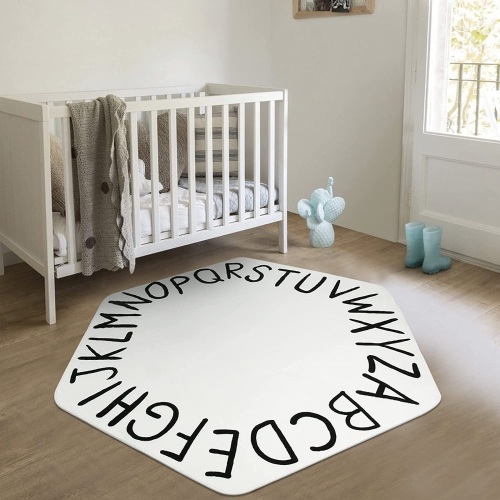 Hexagon ABC Kids Rug Play Carpet 55’’x47" - Lot 206