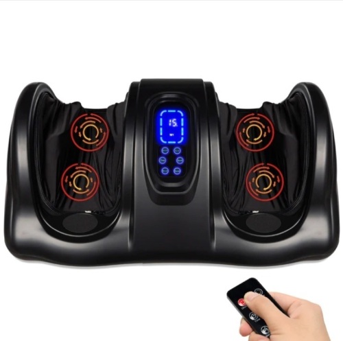 Therapeutic Foot Massager w/ High Intensity Rollers, Remote, 3 Modes - Lot 39