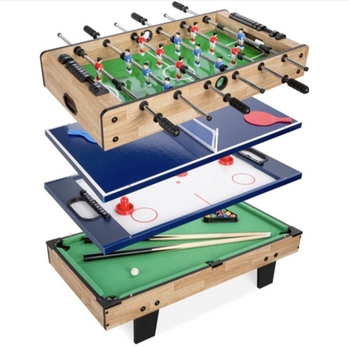 4-in-1 Multi Game Table Set w/ Air Hockey, Table Tennis, Billiards, Foosball - Lot 269