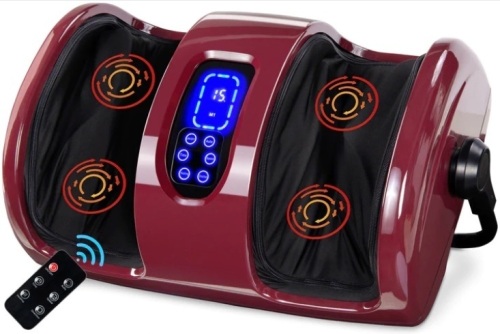 Reflexology Shiatsu Foot Massager w/ High-Intensity Rollers, Remote Control - Lot 591