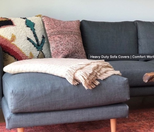 Set of 3 West Elm Furniture Slip Covers - Lot 254