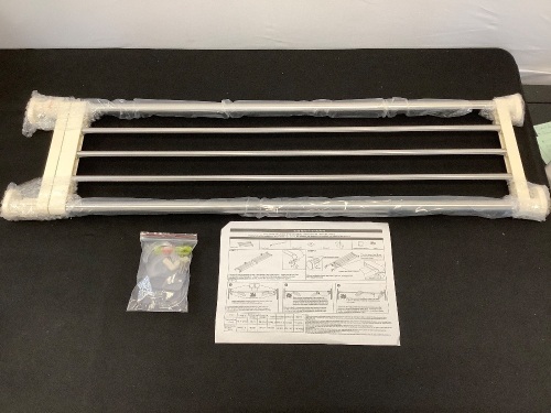 Expandable Closet Tension Shelf Storage Rack, 39.76-60.04 Inch - Lot 267