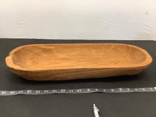 Decorative Wooden Bread Bowl - Lot 377