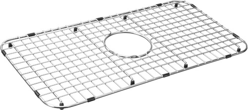 Serene Valley Sink Bottom Grid 25-1/8" x 12-7/8", Centered Drain with Corner Radius 1-1/2", Stainless Steel NDG2513C - Lot 378