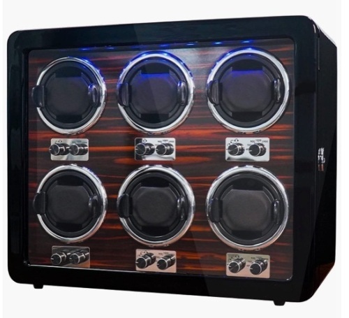 Oryx 6 Watch Winders Wooden Rotating Watch Box  - Lot 36