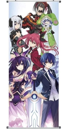Lot of (3) Date A Live Scroll Picture Fabric Poster 100x40cm - Lot 622