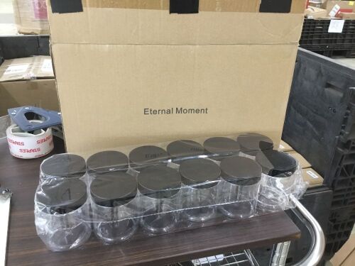 Lot of (36) Plastic Jars with Lids  - Lot 498