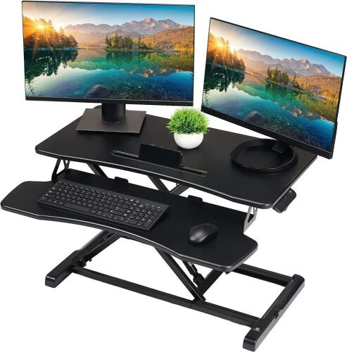 32" Height Adjustable Sit to Stand Up Desk Riser - Lot 642