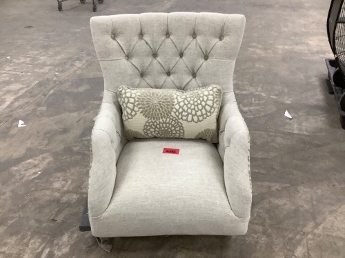 Floral Pattern Chair MISSING LEGS - Lot 2482