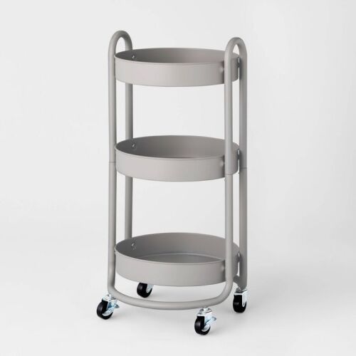 3 Tier Round Metal Utility Cart - Brightroom™ - Lot 2626