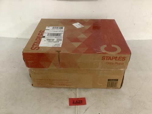Box of 8 Reams of Staples Copy Paper - Lot 2629