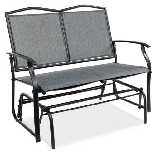 2-Person Patio Loveseat Swing Glider, Bench Rocker w/ Armrests - Lot 3050