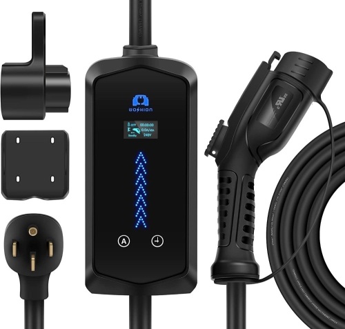 EV Charger Level 2 – WoShion Flex-AC Electric Car Charger, 25 Foot, EV Charger Adjustable 40 Amp for Electric Vehicle, NEMA 14-50 EV Charger J1772, CSA & UL Standards, Energy Star Potable EVSE - Lot 3130