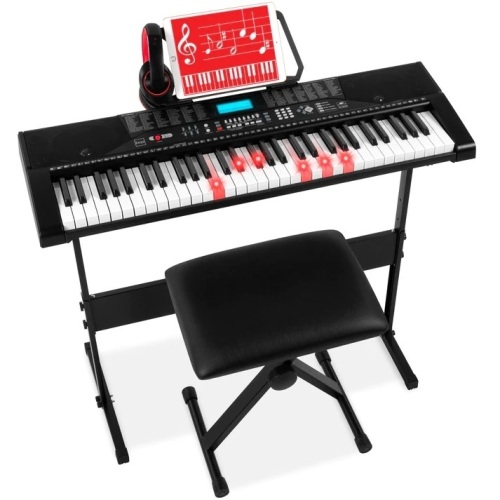 61- Key Beginners Electronic Keyboard Piano Set For Teenagers & Adults - Lot 3163