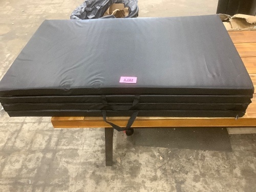 Faux Leather Folding Mattress Topper - Lot 3182