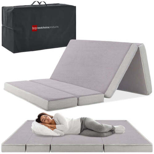 (TWIN) Folding Portable Mattress Topper w/ Plush Foam - 4in - Lot 3168