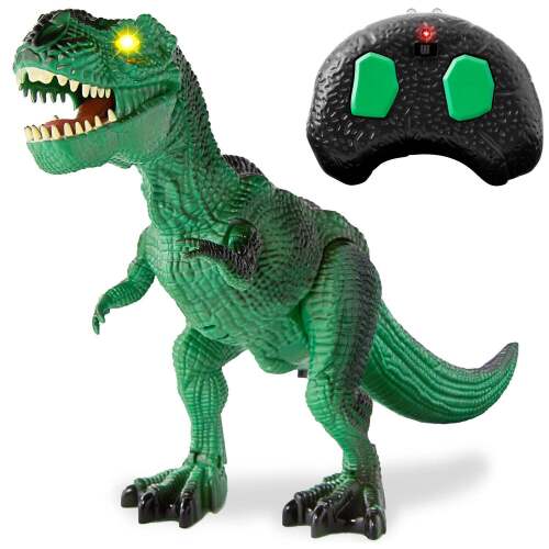 Kids Remote Control Dinosaur T-Rex w/ Light-Up LED Eyes, Roaring Sounds - Lot 3360