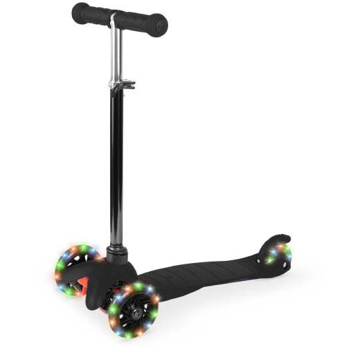 Kids Mini Kick Scooter Toy w/ Colorful Light-Up Wheels, Adjustable T-Bar - Lot 3261
